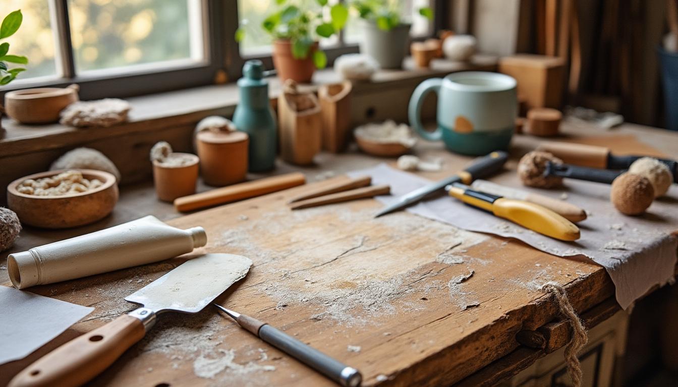 Illustration: Les outils et matériaux indispensables pour réparer une moulure abîmée