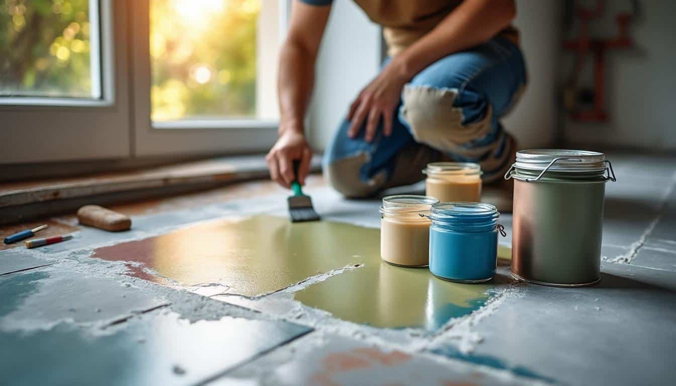 Illustration: Quels types de peinture pour sol carrelage choisir ?