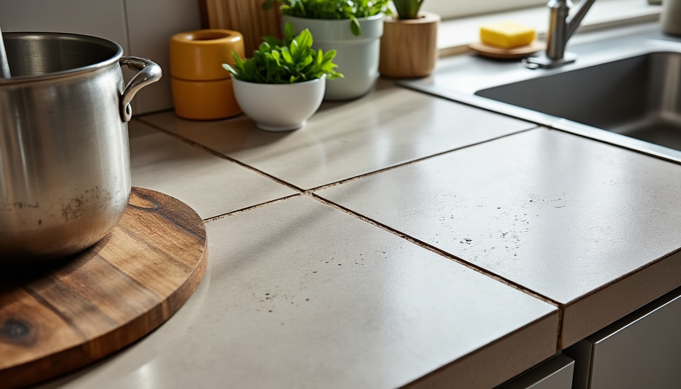 Illustration: Avantages et inconvénients du carrelage pour plan de travail