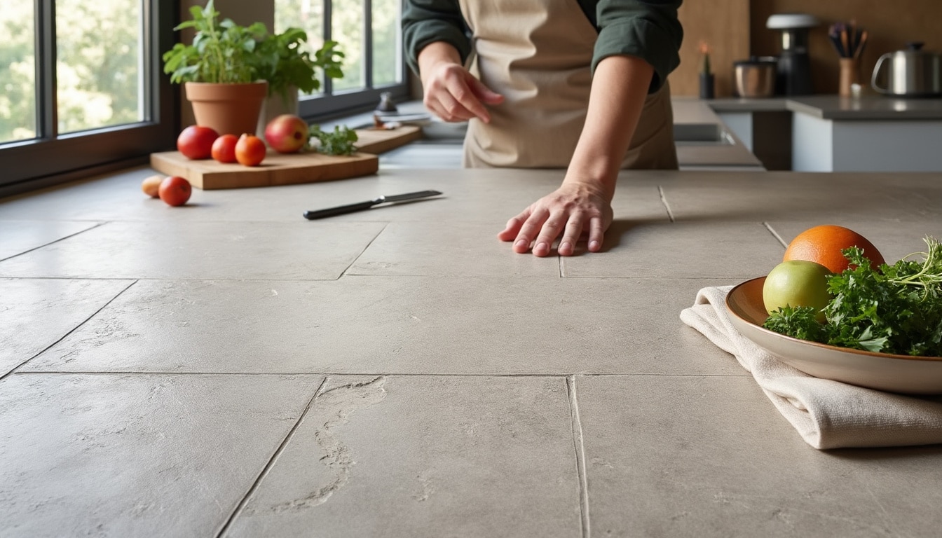 Illustration: Définition et spécificités du carrelage pour plan de travail en cuisine