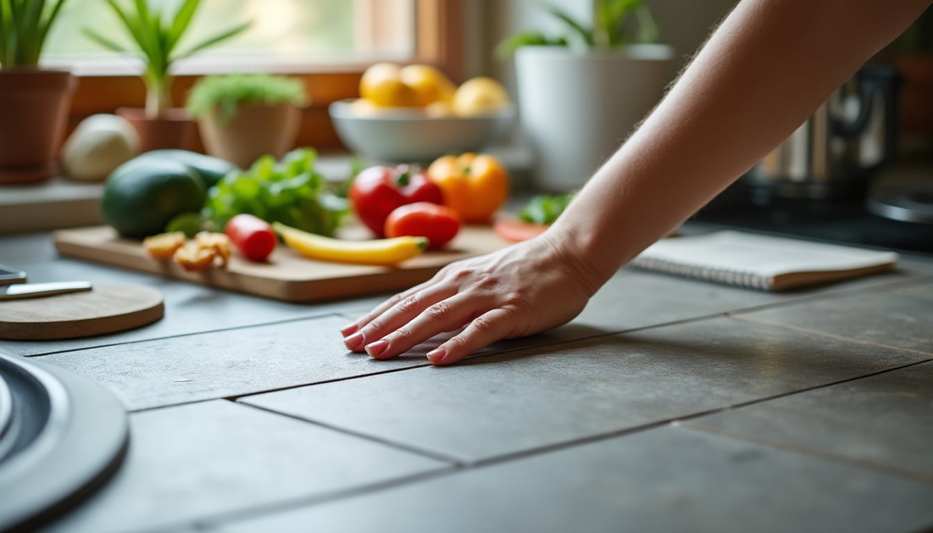 Illustration: Avantages et inconvénients du carrelage pour plan de travail de cuisine