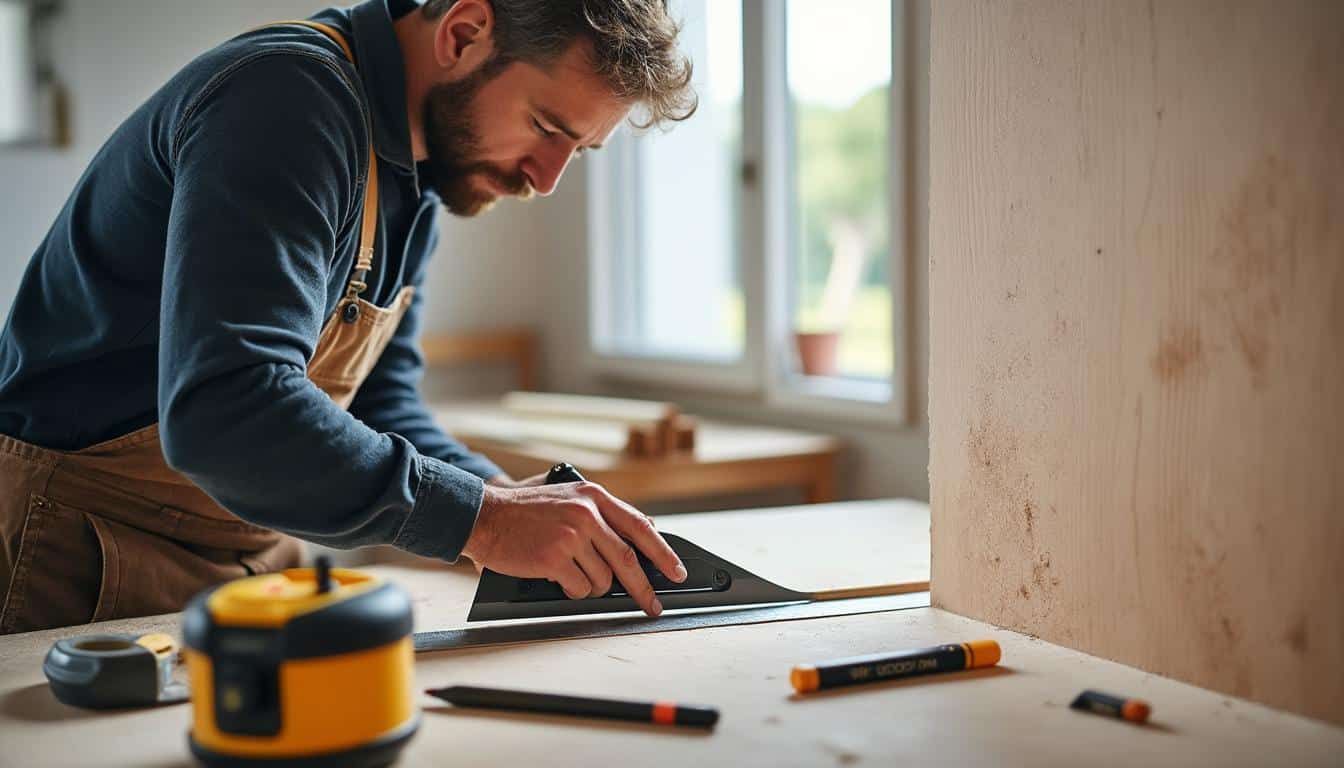 Illustration: Bien s’équiper pour une découpe nette et limiter les irrégularités sur une cloison en plâtre
