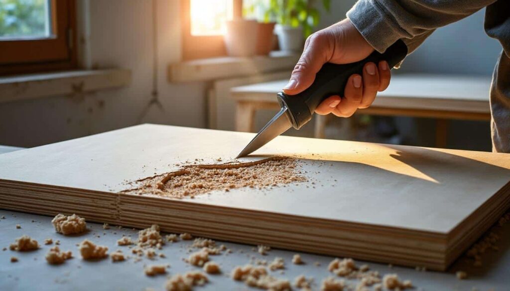 Découpe du plâtre sur cloison : gérer irrégularités et réparation