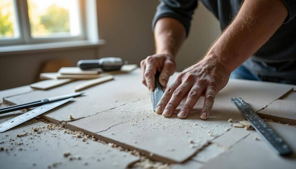Découpe du plâtre : épaisseur, irrégularité et rattrapage maîtrisés