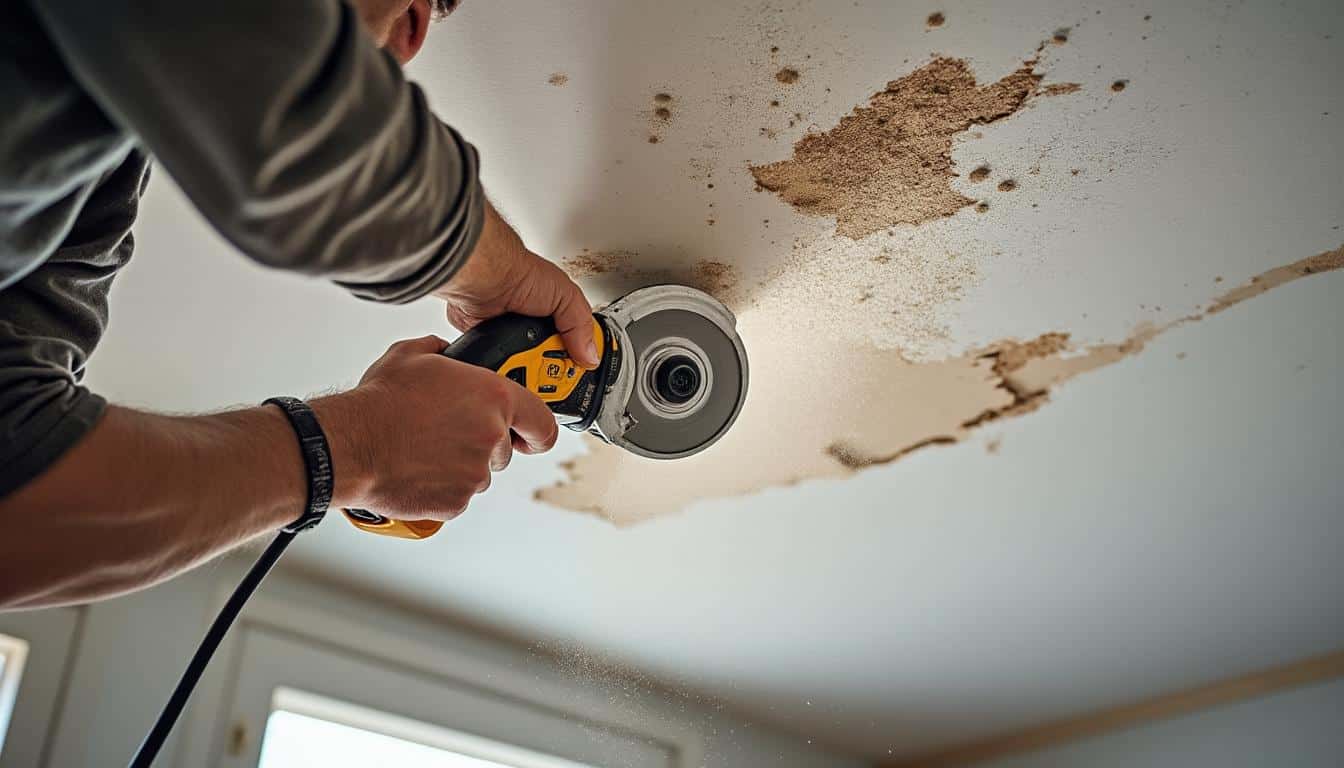 Illustration: Comprendre les enjeux de la découpe du plâtre au plafond pour le diagnostic de fissure