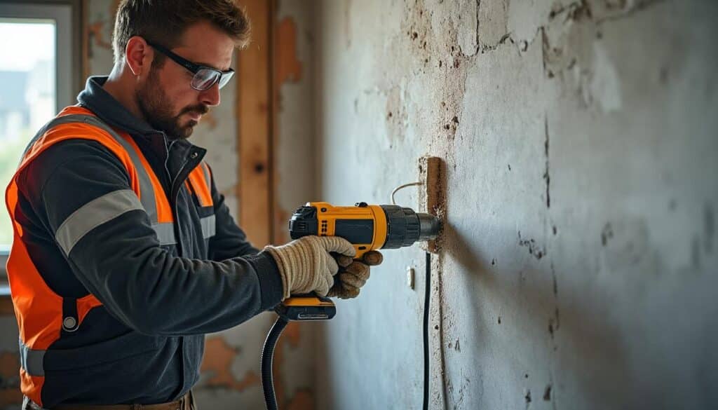 Découpe du plâtre pour rainure de câble : sécurité et conseils