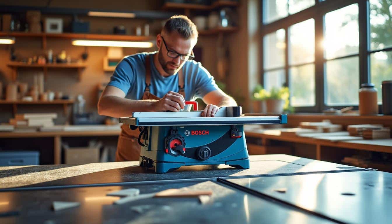 Illustration: Découvrir les caractéristiques clés de la scie sur table Bosch GTS 10 XC