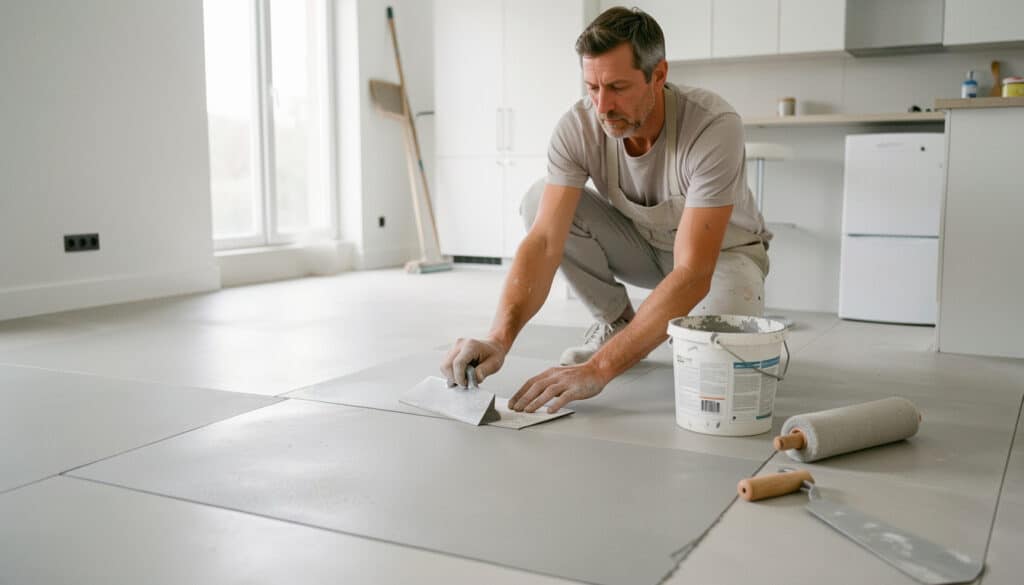 Béton ciré sur carrelage sans ponçage : les étapes